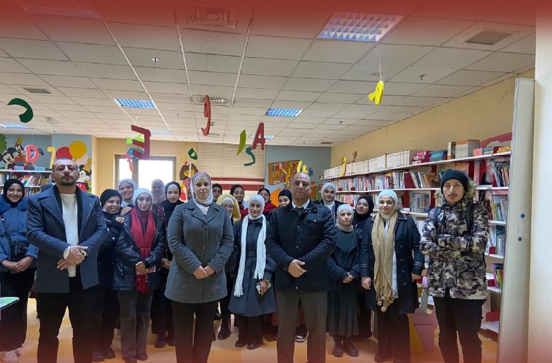 طلبة كلية حطين في زيارة ميدانية إلى دائرة المكتبة الوطنية الأردنية